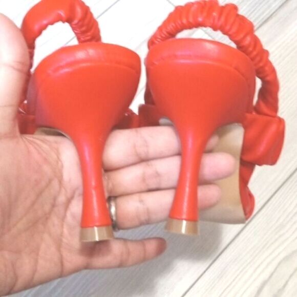 (53-3544) Ermonn Womens Square Open Toe  Sandals Sz 5 - Picture 7 of 11